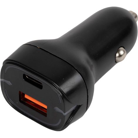 Caricatore Auto USB con Porte USB A e USB C, Ricarica Rapida