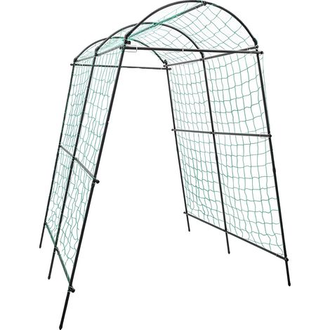 Enrejado de jardín, materiales resistentes, ancho ajustable, negro. (1/2)