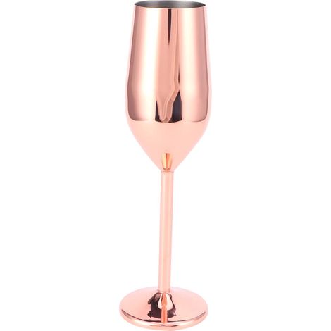 Gobelet de 200 ml en acier inoxydable, style champagne, idéal pour les bars, fêtes, banquets et pique-niques. Finition cuivrée. (1/5)