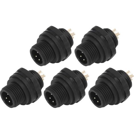 Connecteur étanche industriel IP67, 5 pièces, 4 broches, câble électrique d'aviation, prise rapide, boucle E7 (1/5)