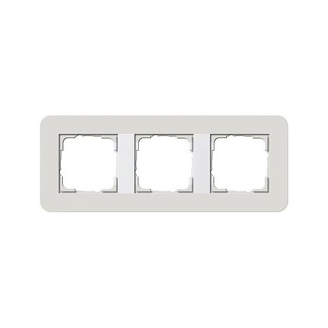 GIRA 0213411 E3 CADRE DE FINITION, GRIS CLAIR/BLANC BRILLANT