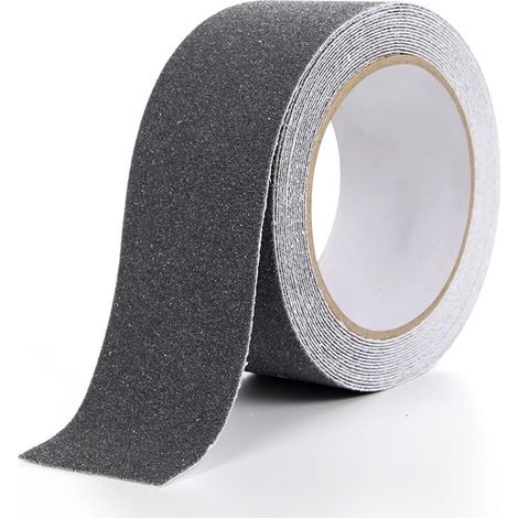 Lntyq Bande Antidérapante Adhésive pour Escaliers, 5m5cm, Ruban Adhésif de Sécurité, Antidérapant Escalier Autocollant, pour la Sécurité au Travail et la Vie, Intérieur et Extérieur, Gris