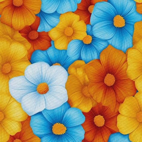 Outdoor dekostoffe oxford - Motiv Bunte Blumen DX18060 (1/5)