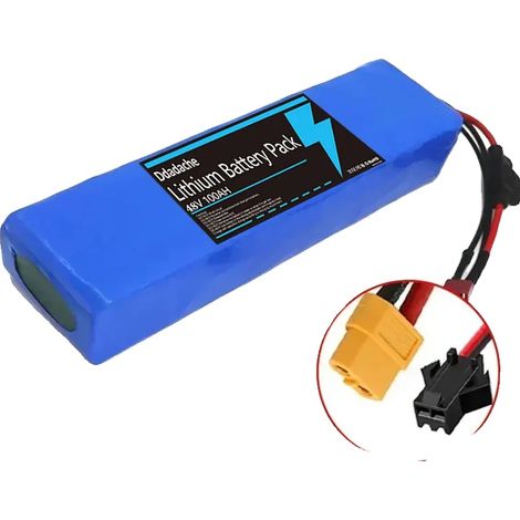 Batería recargable, voltaje nominal de 48 V, tecnología de iones de litio, XT60-SM (1/2)