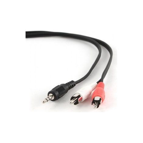 Cavo audio Cablexpert  Maschio  RCA x 2  Minijack stereo da 3,5 mm  Lunghezza 2,5 m. Garanzia del produttore: 24 mesi. (1/2)