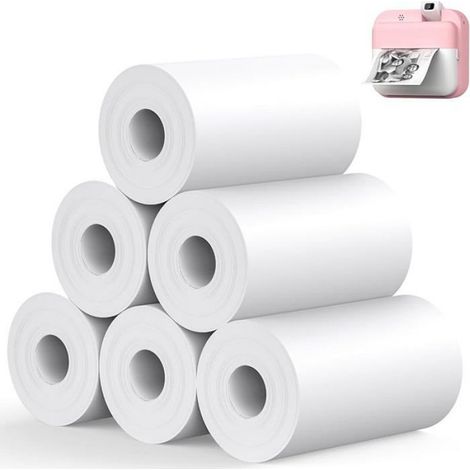 Lot de 6 Rouleaux papier thermique, impression instantanée, pour appareil photo enfant (1/5)
