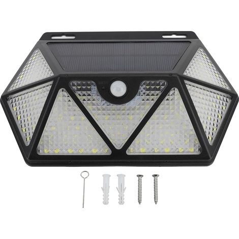Projecteur Solaire, Applique Murale Étanche à Haute Luminosité avec Capteur de Mouvement à Sept Côtés pour la Décoration de Jardin et de Cour (1/5)