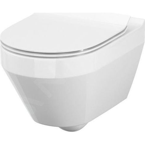 Cersanit Crea - WC suspendu avec abattant SoftClose, CleanOn, blanc S701-212 (1/5)