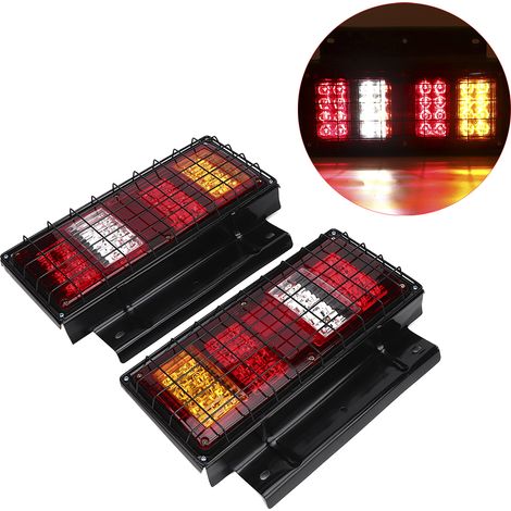 2 Stück 12V 32LEDs Wasserdichte Rückleuchten Superhelle Rücklichtlampe für LKW Anhänger Boot (1/5)