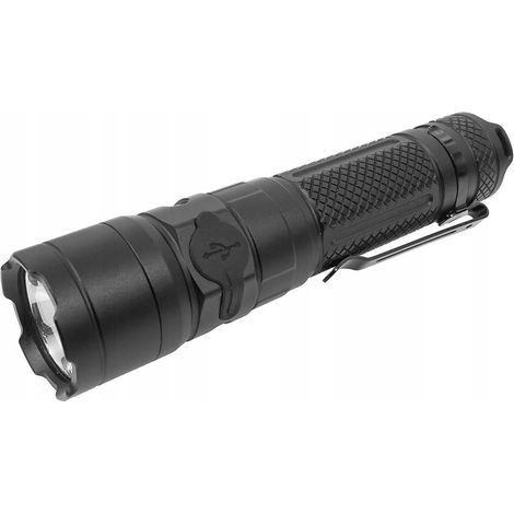 Lampe torche tactique en aluminium 1300 lm, batterie 4000 mAh Verke Premium Line (1/4)