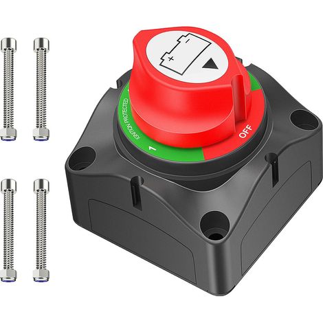 High-current car battery disconnect switch, yacht and RV modification 3-speed battery disconnect switch, main power switch (1/3)