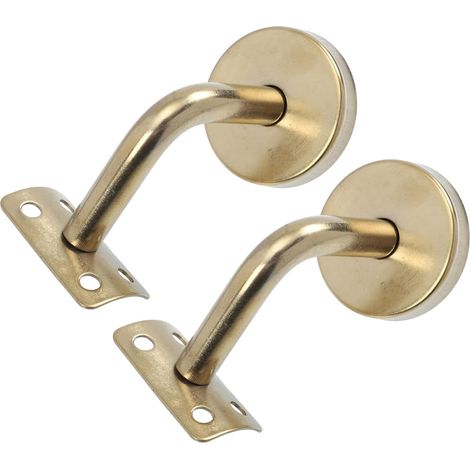2 pièces Support de Rampe Escalier Mural Acier Inoxydable Lot de Supports Corps Accessoire Pratique et pour Maison Bureau Magasin et Autres (1/5)