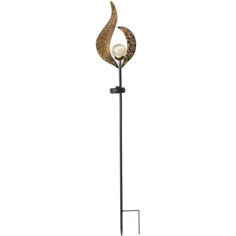 Lampe Solaire Exterieur Flamme Decoration de Jardin Lumières pour L'extérieur Éclairage Pour Chemins Lampe LED Decoration De Métal Et Boule De Verre (1/5)