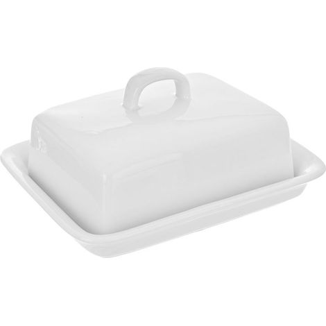 Keramik-Butterdose, weiße Butterdose, Butterbehälter, Orion 150500 (1/3)