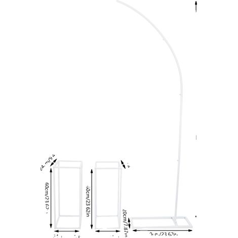 Supporti per fiori, set da tre pezzi, struttura in acciaio resistente, bianco, medio (1/2)