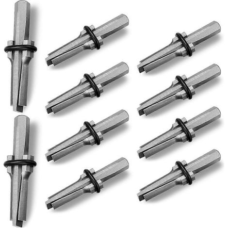 Ensemble de 10 pièces comprenant des coins de fendage, des coins et rondelles de 19 mm (3/4 pouce), des ciseaux robustes et des outils de fendage pour marbre, roche et béton. (1/5)