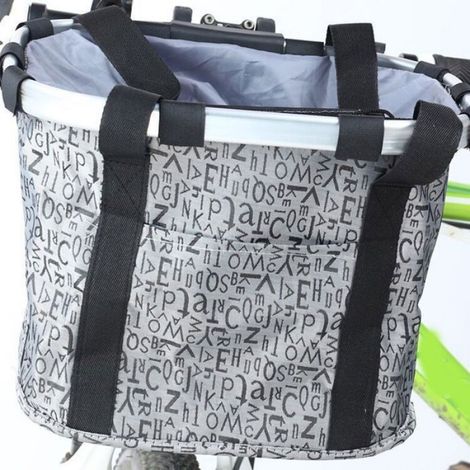 1 Panier Vélo, Amovible Guidon, Tissu Oxford Imperméable, Cadre Alliage Aluminium, Transport Animal Shopping (1/5)