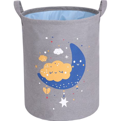 Panier à Linge Sac de Rangement Portable Corbeilles à Linge Pliable en Tissue Imperméable Organiseur des Vêtements Jouets avec Grande Capacité