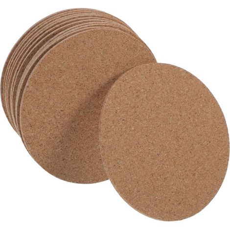 24pièces Lot de Dessous De Ronds Autocollants Liège pour Cuisine Bureau Isolants Thermiques Antidérapants (1/5)