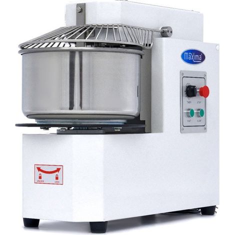 Pétrin professionnel 30L - 18kg - 2 vitesses - Bol amovible - Idéal boulangerie & CHR - Maxima