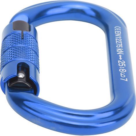 Mousqueton d'escalade robuste en alliage d'aluminium Xinda - Verrouillage sécurisé en forme de O - Couleur bleue (1/5)