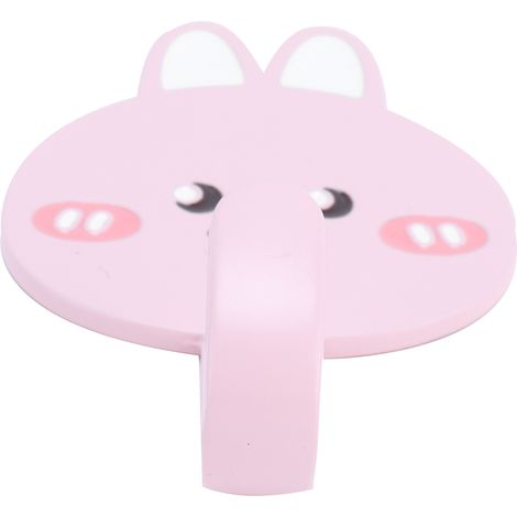 Wandhaken aus Edelstahl, selbstklebend, ohne Bohren, in Form eines Cartoon-Hasen, für Wohnzimmer, Badezimmer, Zuhause, robuster und dekorativer Haken. (1/5)