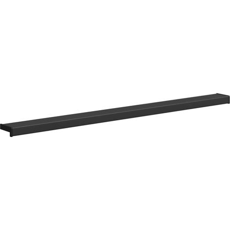 Soglia della Finestra Nero con venatura in legno PVC vidaXL
