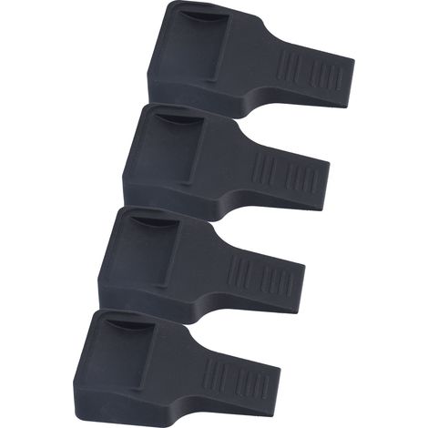 Lot de 4 protège-roues en forme de U, embouts de roulettes, accessoires pour canapé, lit, fauteuil et meubles, noir (1/5)