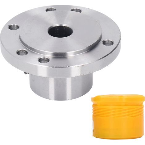 Planscheibe aus hochmanganhaltigem Stahl für Drehmaschinen, verschleißfestes 6-Loch-Aufnahmefutter für K11 80 14 mm / 0,55 Zoll (1/5)