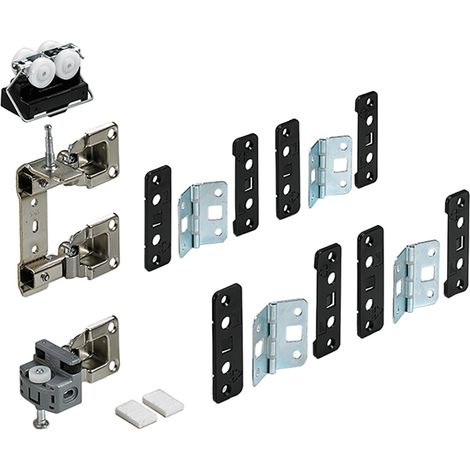 Hettich Falttürbeschläge-Set 1-T., 2-Fl. WingLine77, 70984 für vorliegende Türen (1/3)