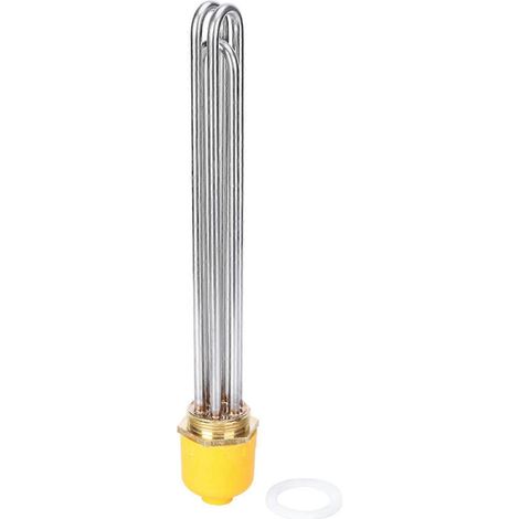 Élément chauffant électrique, tête en laiton et acier inoxydable antidéflagrant, haute puissance, compatible avec les réservoirs d'eau DN40, tête en laiton, tuyau en acier inoxydable 201, 9 kW (1/4)