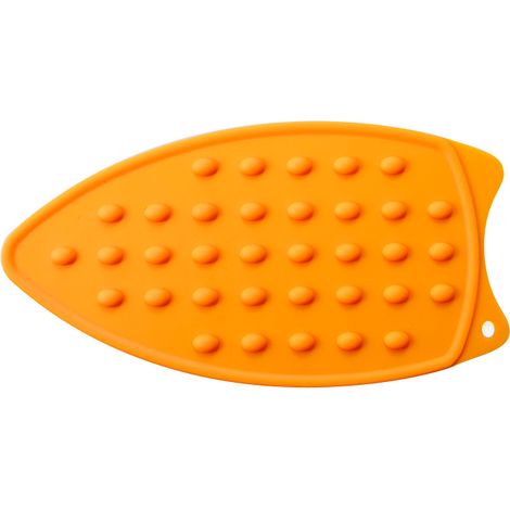 Sollbry Silikon-Bügeleisenablage, multifunktional, hitzebeständig, Bügelmatte für Bügelbrett, kompakte Matte, Orange