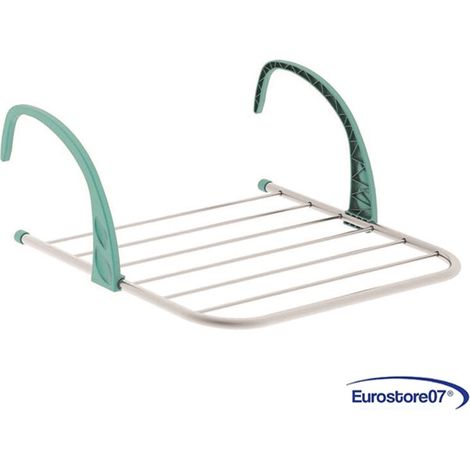 Stendibiancheria "gocciolio 5" alluminio mt.5 termosifone balcone  cm.61x42