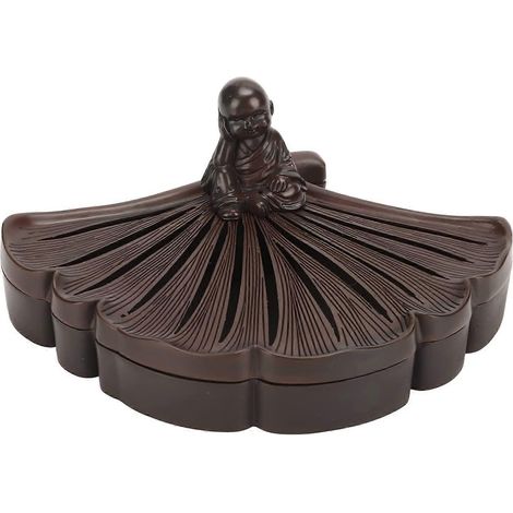 Wierookbrander met ginkgobladmotief, prachtige antieke wierookbranderkom, spiritueel geschenk, meditatiedecoratie (1/5)