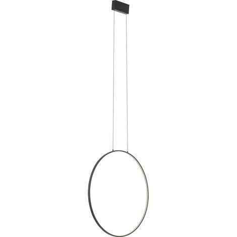 Suspension LED anneau noir 60cm 3000K Circolo M Nowodvorski (1/5)