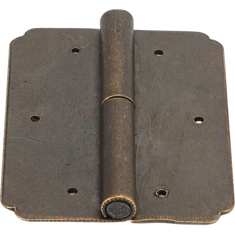 Charnière antique 6cm rectangulaire, design rétro élégant, laiton résistant à la corrosion pour armoires et placards. (1/5)
