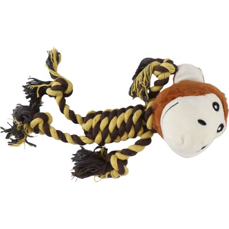 Jouet pour chien en peluche, en corde de coton, pour le nettoyage des dents et l'élimination des morsures. (1/5)