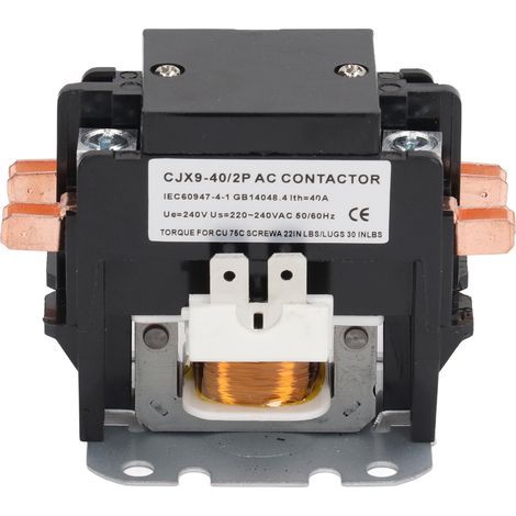 CJX9 40 2P 40A 240V Schütz, PP-Gehäuse, Silberlegierungskontakt, schnelle Ansprechzeit für Klimaanlagen (1/5)