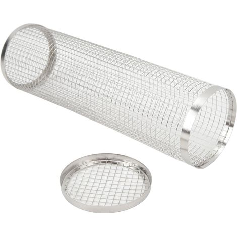 Panier à rôtisserie universel en acier inoxydable, rond, accessoire pour barbecue extérieur, taille L (1/5)