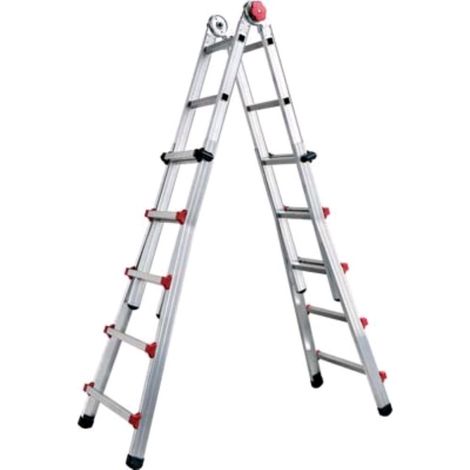 Scala Telescopica Profi Auto Sicos Alluminio H.Cm 165/612 Pioli 6+6 - 1 Pz