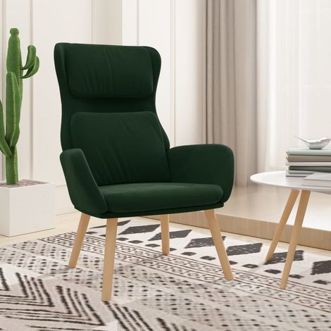 Relaxsessel Dunkelgrün Samt vidaXL (1/5)