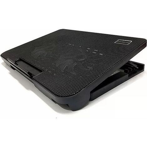 Support de refroidissement pour ordinateur portable avec double ventilateur, alimentation USB, angle réglable, éclairage, refroidissement haute vitesse pour appareils de 14, 15 et 17 pouces (1/5)