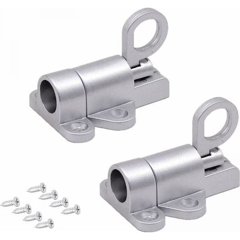 Automatic Door Lock Aluminum, 2 Pieces Spring Latch, Rebound Door Lock, Self-Locking Door Lock, for Balcony Doors (1/5)