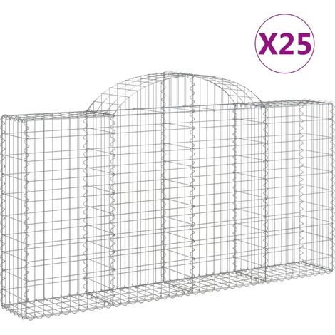 Maison Exclusive - Gabionen mit Hochbogen 25Stk. 200x30x100/120cm