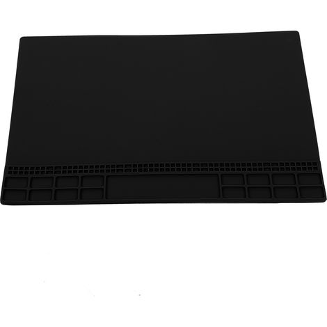 Reparaturmatte aus hitzebeständigem Silikon, geeignet für Computer, Handys und Lötstationen, 350 x 250 x 4 mm, Schwarz (1/5)