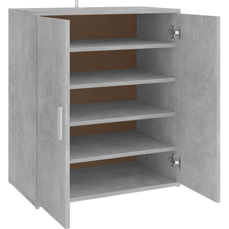Zapatero mueble para entrada pasillo y salón 60 x 35 x 70 cm madera de ingeniería gris 020021834 (1/5)