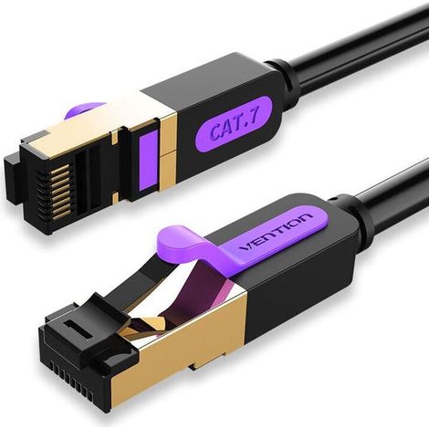 Cable de Red RJ45 SFTP Vention ICDBF Cat7/ 1m/ Negro (1/4)