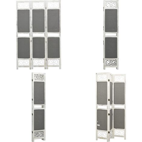 3-tlg. Raumteiler Grau 105x165 cm Stoff - Raumteiler - Paravent - Sichtschutz - Wohnzimmereinrichtung - Schlafzimmereinrichtung - Home & Living (1/5)