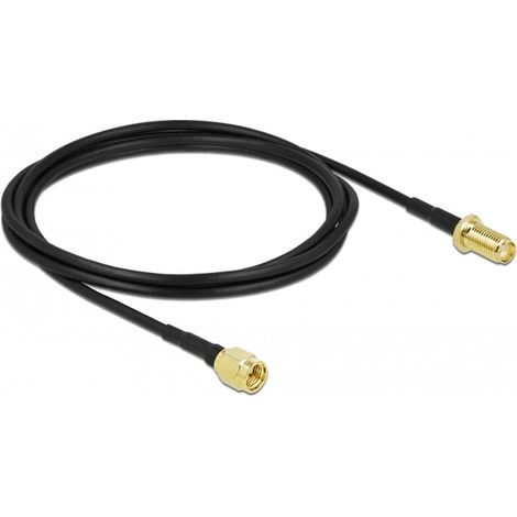DeLOCK 90442 cable coaxial LMR100 2 m SMA Negro