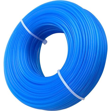 Carrete redondo de hilo de nailon para desbrozadoras, 1,6 mm de diámetro, 100 m de longitud, hilo de corte de repuesto. (1/5)